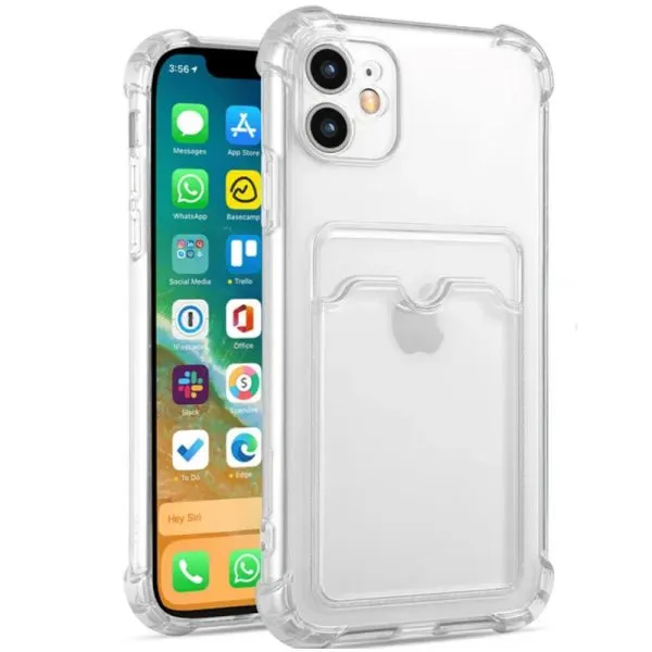 transparant-met-pasje-iphone-15-15-pro-20-600x600-1.webp Transparant Achterkant Hoesje Voor de Apple iPhone 11 - Image 1