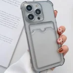 Transparant Zwart Achterkant Hoesje Voor iPhone 15 Pro