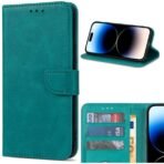 Apple iPhone 16 Pro Book Case Portemonnee Hoesje – Turquoise
