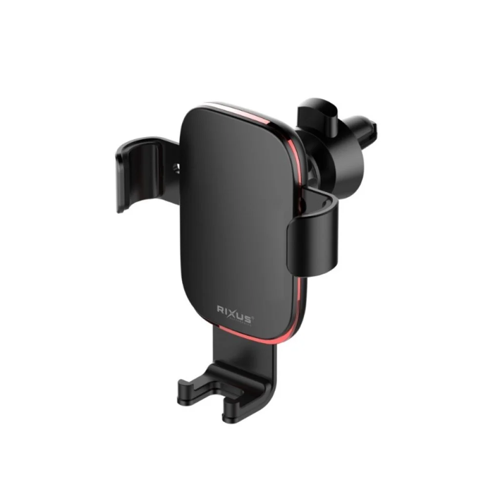 111beffcd8-1c31ae38a6-rixus-rxhm69-gravity-air-vent-holder-black-1000x1000w Rixus RXHM33 Magnetic Car Vent Smartphone Holder – Black - Image 1