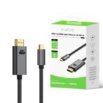 Rixus RXHU15 4K USB-C to HDMI High-Speed Cable 1.8 Meter – Space Gray - Image 3
