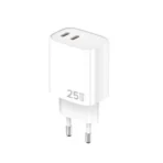 Fast Charging Wall Adapter Dual USB-C 25W CH25WC