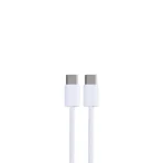 USB-C Fast Charging Woven Cable 60W for iPhone 15 / 16 / 17 Series – 1 Meter White Bulk - Image 2