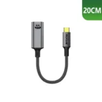 Rixus 4K USB-C to HDMI Female Converter Cable RXHU17 – Space Gray 20cm - Image 2