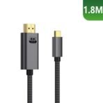 Rixus RXHU15 4K USB-C to HDMI High-Speed Cable 1.8 Meter – Space Gray