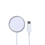 15W Magnetic Wireless Fast Charger Compatible with iPhone 12 to 15 Series – White Edition