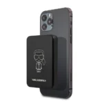Karl Lagerfeld Draadloze MagSafe Powerbank 3000mAh – Compact & Stijlvol – Zwart