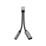 Premium USB-C to USB-C + AUX 3.5mm Splitter RXMU72 by Rixus – Space Gray - Image 3
