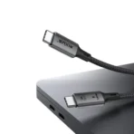 Rixus RXUC01 High-Speed USB-C 4.0 Charging & Data Cable – 240W Grey - Image 3