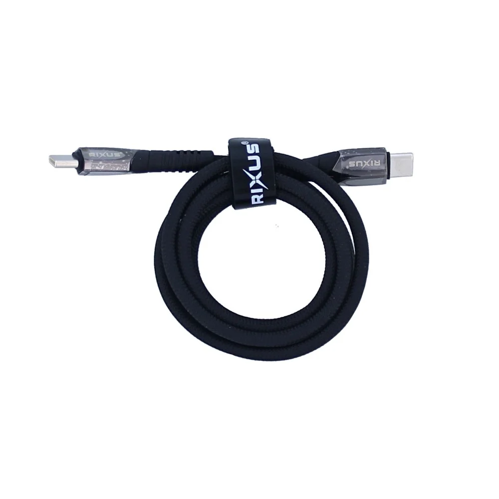 c1122b842f-90000811117-alloy-usb-c-data-cable-metal-black-bulk-1000x1000 USB-C Fast Sync Alloy Cable Matte Black Bulk Pack - Image 1
