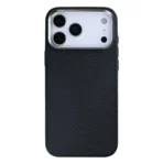 Rixus Premium Mag Carbon Titanium Black Protective Case for iPhone 17 Pro & 18 Pro
