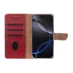 Rixus Executive Flip Cover Dark Red for iPhone 17 Pro Max & 18 Pro Max - Image 4