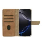 Rixus Classic Flip Cover Light Brown for iPhone Pro Max Series - Image 2