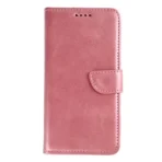 Rixus Classic Wallet Book Case For Apple iPhone 16e 17e Pink