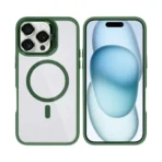 Rixus Elite Magnetic Shield Case For Apple iPhone 16 Pro Max Dark Green - Image 2