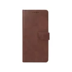 Rixus Smart Folio Book Case For Apple iPhone 16 Pro Brown