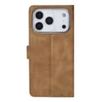 Rixus Classic Flip Cover Light Brown for iPhone Pro Max Series - Image 5