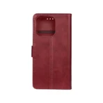 Rixus Leather Style Flip Cover For Apple iPhone 16 Pro Max Dark Red - Image 2