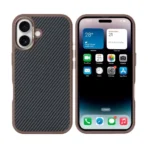 Rixus CarbonFlex MagSafe Protective Cover For Apple iPhone 16 Brown - Image 3