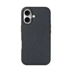 Rixus Elite Carbon Mag Case For Apple iPhone 16 Titanium Black