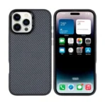 Rixus Carbon Armor Mag Case For Apple iPhone 16 Pro Max Titanium Black - Image 2