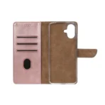 Rixus Soft Leather Bookcase Cover For Apple iPhone 16 Plus Pink - Image 2