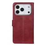 Rixus Executive Flip Cover Dark Red for iPhone 17 Pro Max & 18 Pro Max - Image 5