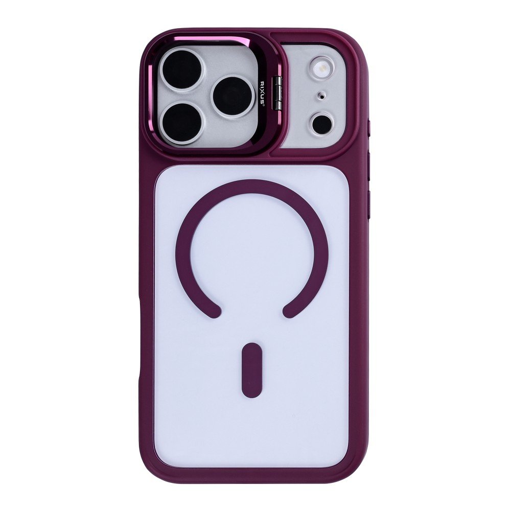 782b37317f-90000810188-rixus-classic-03-case-with-magsafe-compatible-for-apple-iphone-17-pro-2C-18-pro-dark-pink-1000x1000 Rixus Premium Classic MagSafe Case for Apple iPhone 17 Pro / 18 Pro Dark Pink - Image 1