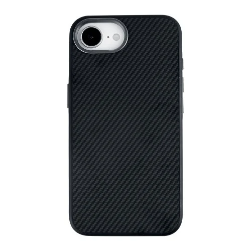 Rixus MagGuard Carbon Case For Apple iPhone 16e 17e Titanium Black