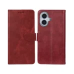 Rixus Executive Flip Cover For Apple iPhone 17 Dark Red - Image 5