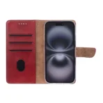 Rixus Executive Flip Cover For Apple iPhone 17 Dark Red - Image 2