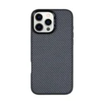 Rixus Mag Carbon Slim Protective Case for iPhone 16 Pro Titanium Black