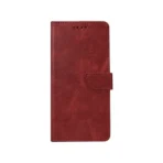 Rixus Executive Folio Wallet Case For Apple iPhone 16 Plus Dark Red
