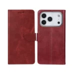 Rixus Executive Flip Cover Dark Red for iPhone 17 Pro Max & 18 Pro Max - Image 6