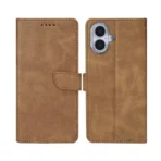 Rixus Executive Flip Cover For Apple iPhone 17 Light Brown - Image 5