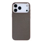 Rixus Mag Carbon Brown Slim Protective Case for iPhone 17 Pro & 18 Pro