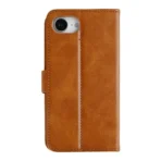 Rixus MagBook Wallet Case For Apple iPhone 16e 17e Light Brown - Image 2