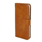 Rixus MagBook Wallet Case For Apple iPhone 16e 17e Light Brown - Image 4