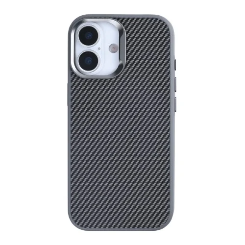 Rixus Magnetic Carbon Guard Case For Apple iPhone 17 Titanium Grey