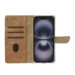 Rixus Executive Flip Cover For Apple iPhone 17 Light Brown - Image 6