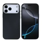 Rixus Premium Mag Carbon Titanium Black Protective Case for iPhone 17 Pro & 18 Pro - Image 3