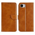 Rixus Protective Wallet Cover for Apple iPhone 16e / 17e Light Brown - Image 4