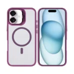 Rixus Premium Magnetic Case For Apple iPhone 16 Dark Pink - Image 5