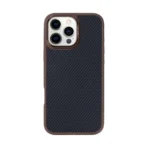 Rixus Mag Carbon Series Case for iPhone 16 Pro Brown