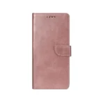 Rixus Soft Leather Bookcase Cover For Apple iPhone 16 Plus Pink