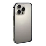 Rixus Crash Guard Metal Hybrid Case for Apple iPhone 16 Pro Natural Titanium