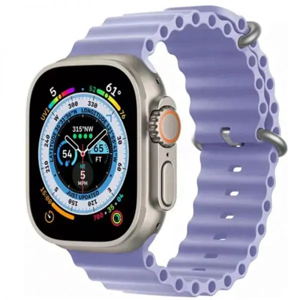 Horloge Bandje Geschikt voor Apple Watch- Ocean Sportband 42/44/ 45/49 mm iWatch Paars Kleur - Image 2