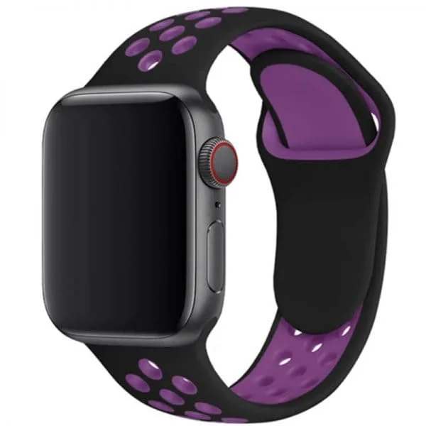 Sportband – Apple Watch Bandje 38/40/41 mm Zwart Roze - Image 1