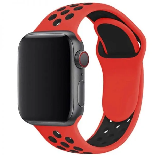 Sportband – Apple Watch Bandje 42/44/ 45/49 mm Rood - Image 1
