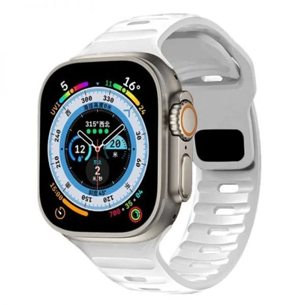 Horloge Bandje Geschikt voor Apple Watch- Ocean Sportband-iWatch 42/44/ 45/49 mm Wit Kleur - Image 1